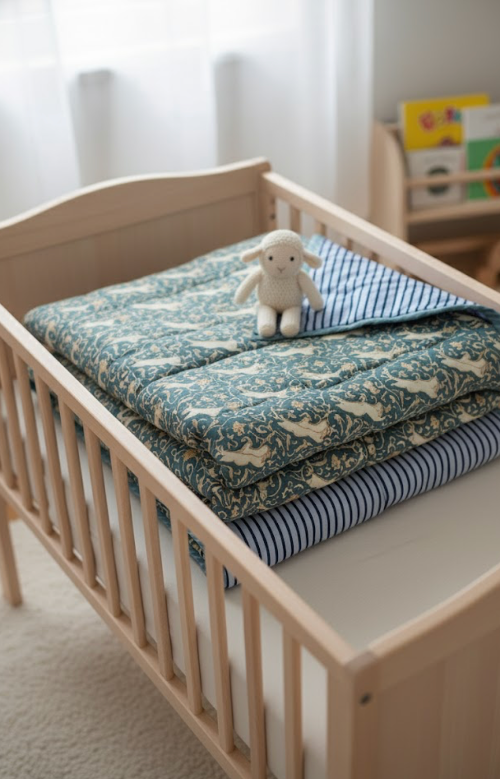 Snuggly Sprout - 100% cotton Hand Made Artisnal Baby Quilt