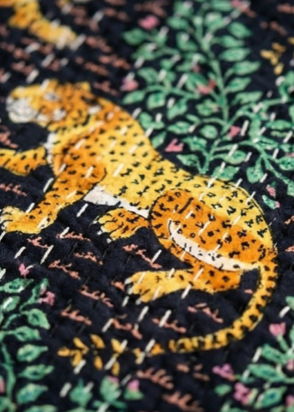 The Shadowlands Cotton Hand-Made Kantha bed spread