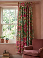 Blue Vervain Luxury Vintage Suzani- adjustable curtain