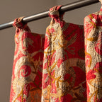 Wild Strawberry Luxury Vintage Suzani- adjustable curtain