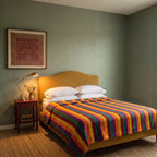 Sky Mist Handmade Kantha Queen Bedspread