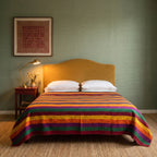Sky Mist Handmade Kantha Queen Bedspread