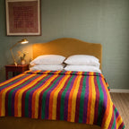 Sky Mist Handmade Kantha Queen Bedspread