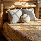 Fern Terracotta Handmade Patola King Bedspread