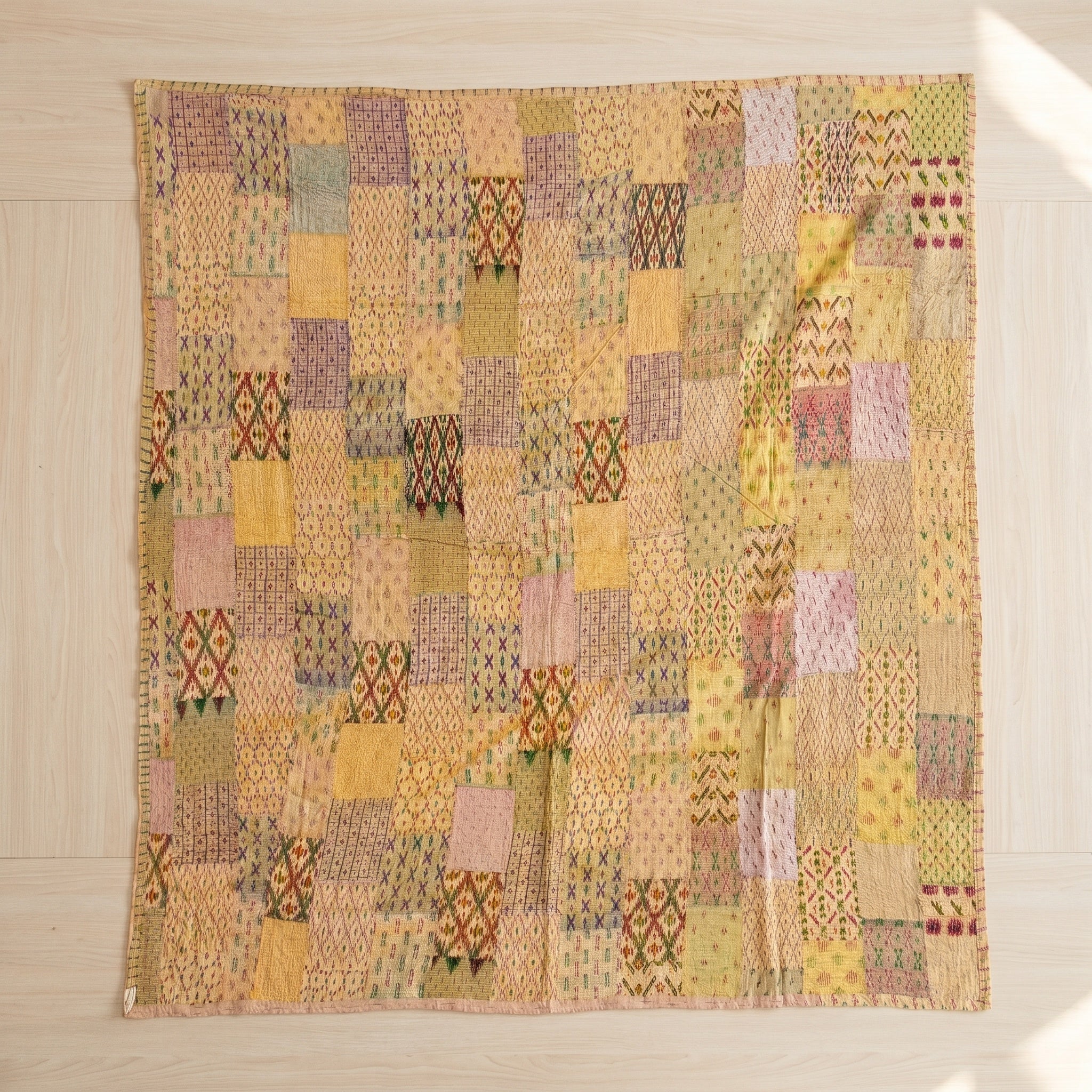 Fern Terracotta Handmade Patola King Bedspread