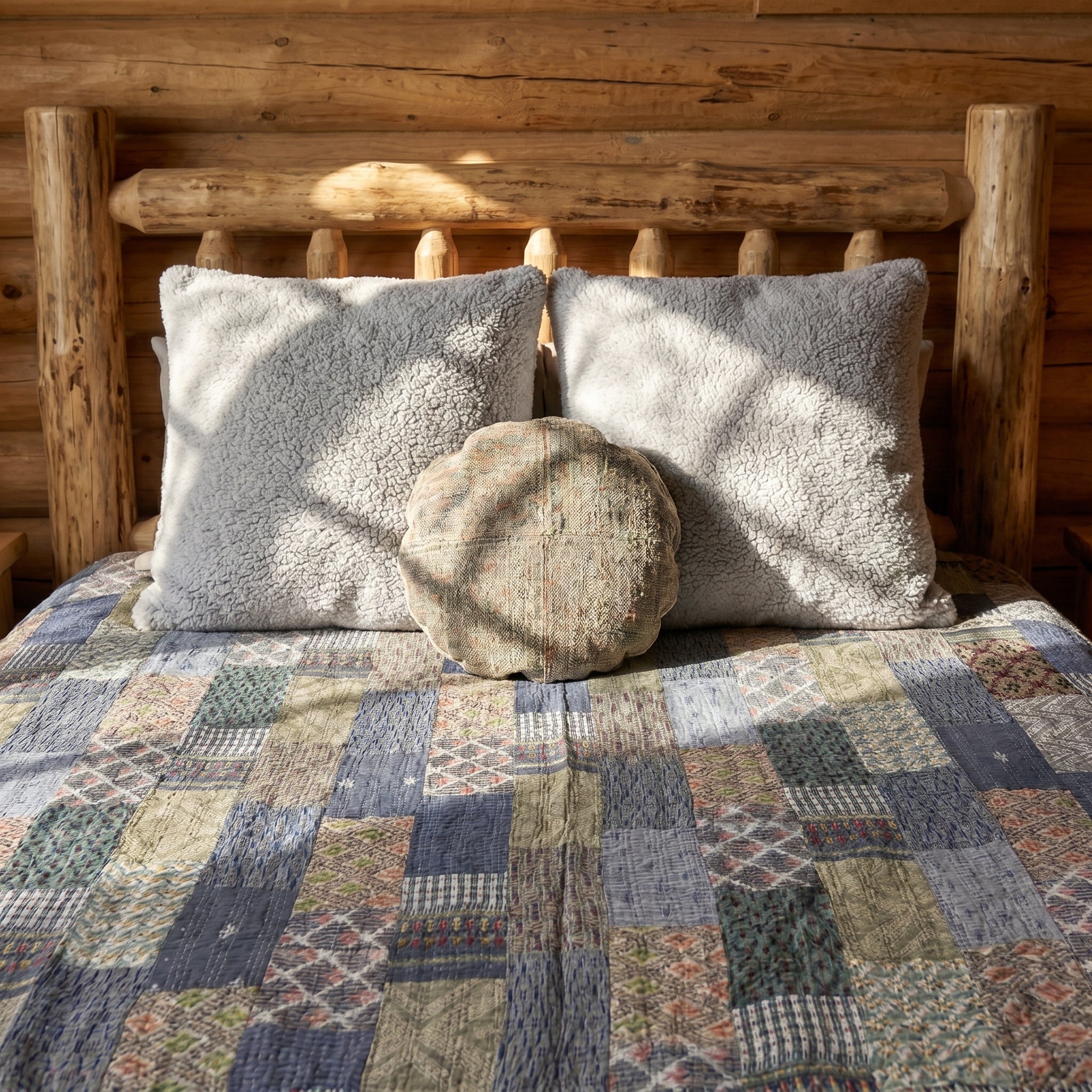 Silk Grey goose Luxury Patola Kantha Bedspread