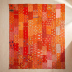 Indigo Dream Handmade Patola Kantha Queen Bedspread