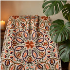 Drifting Dusk Hand-Embroidered Velvet Suzani Throw