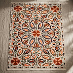Drifting Dusk Hand-Embroidered Velvet Suzani Throw