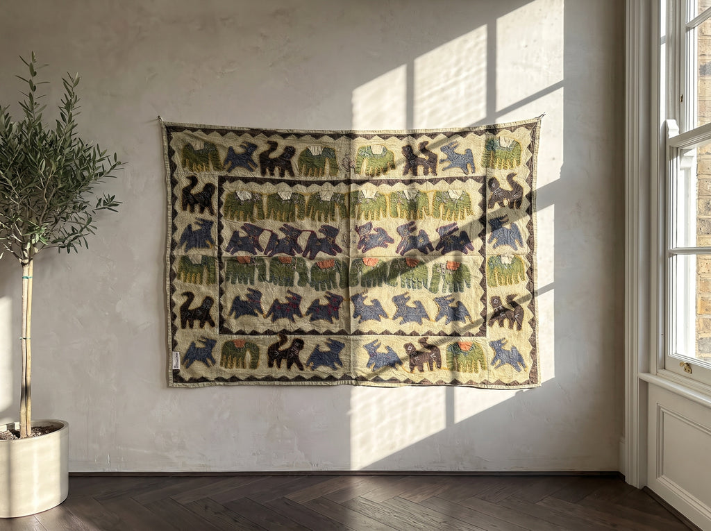 Cloudberry Appliqué Pure Cotton Wall Hanging