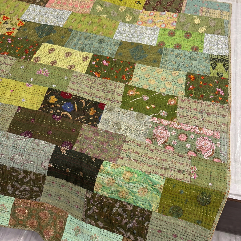 Artful Clay Luxury Patola Kantha Bedspread