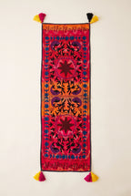 Wildflower Path Exclusive Hand Embroidered Suzani Kantha Runner