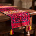 Wildflower Path Exclusive Hand Embroidered Suzani Kantha Runner