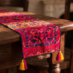 Wildflower Path Exclusive Hand Embroidered Suzani Kantha Runner