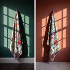 Lush Bloom Luxury Vintage Suzani Kantha Throw