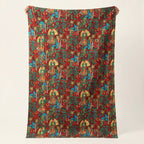 Amber Lotus Cotton Reversible Kantha Throw
