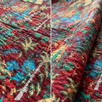 Amber Lotus Cotton Reversible Kantha Throw