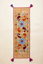 Willow Garden Exclusive Hand Embroidered Suzani Kantha Runner