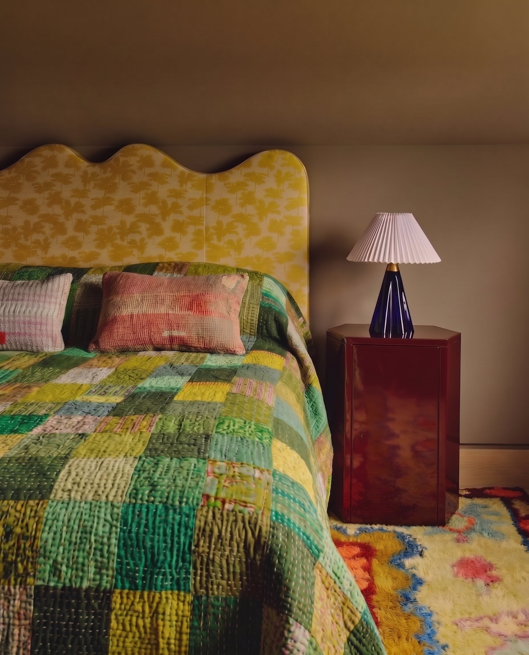Lush Green Handmade Patola King Bedspread