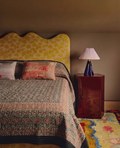 Serene Mist Handmade Ajrakh Queen Bedspread
