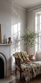Botanical Bloom Suzani throw — separated gallery photo 3