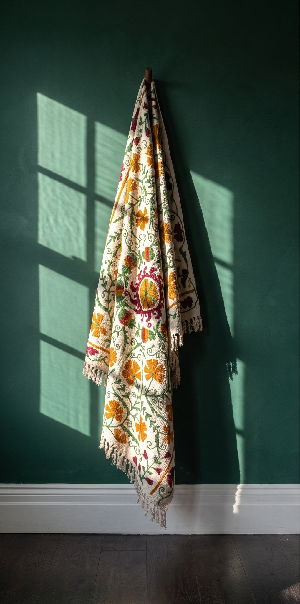 Botanical Bloom Suzani throw — separated gallery photo 7