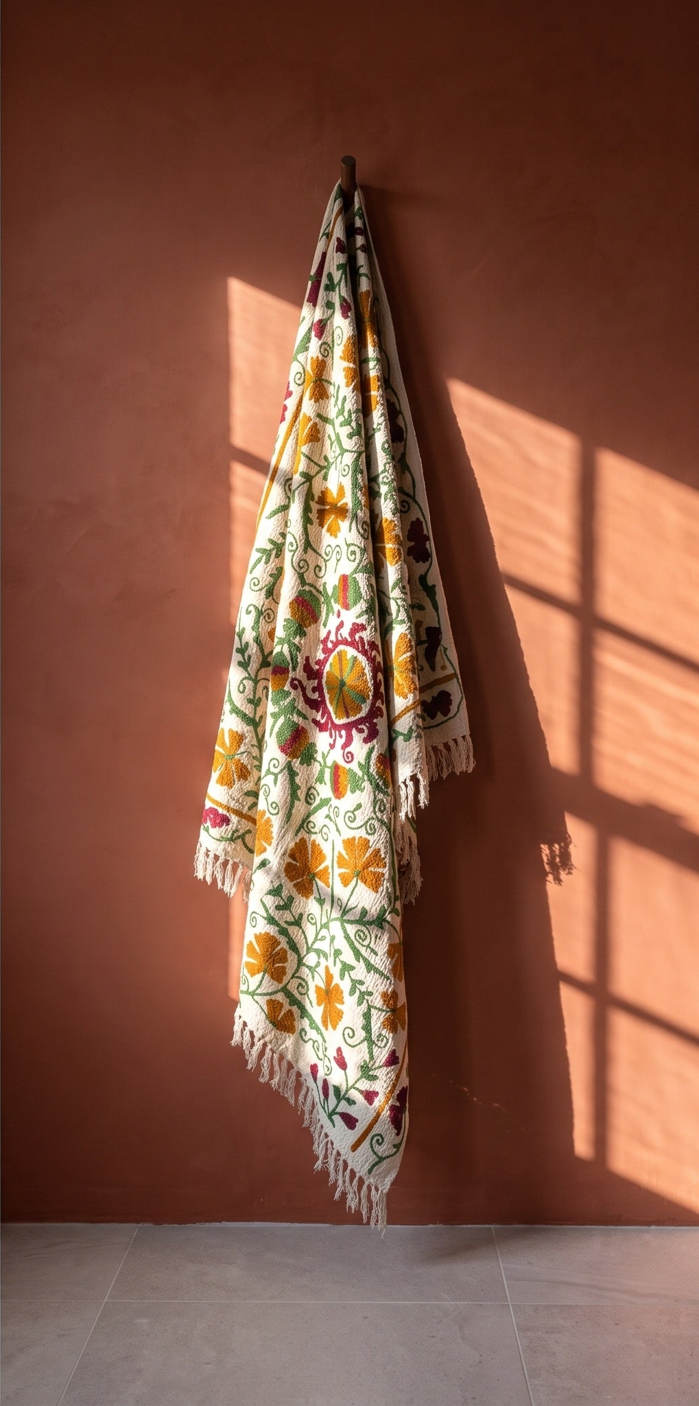 Botanical Bloom Suzani throw — separated gallery photo 8