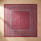 Indigo Mist Handmade Kantha Ajrak Queen Bedspread