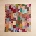 Fern Amber Handmade Patola Kantha Bedspread