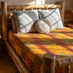 Rust Echo Handmade Patola King Bedspread