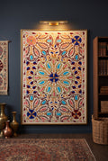Tumbling Thicket Hand-Embroidered Velvet Suzani Throw