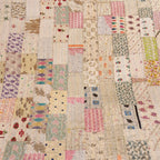 Fern Marigold Handmade Patola Kantha Bedspread