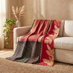 Terracotta Dream Vintage Cotton Kantha Throw