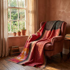 Terracotta Dream Vintage Cotton Kantha Throw