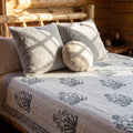 Tangling Teak Handmade Kantha Queen Bedspread