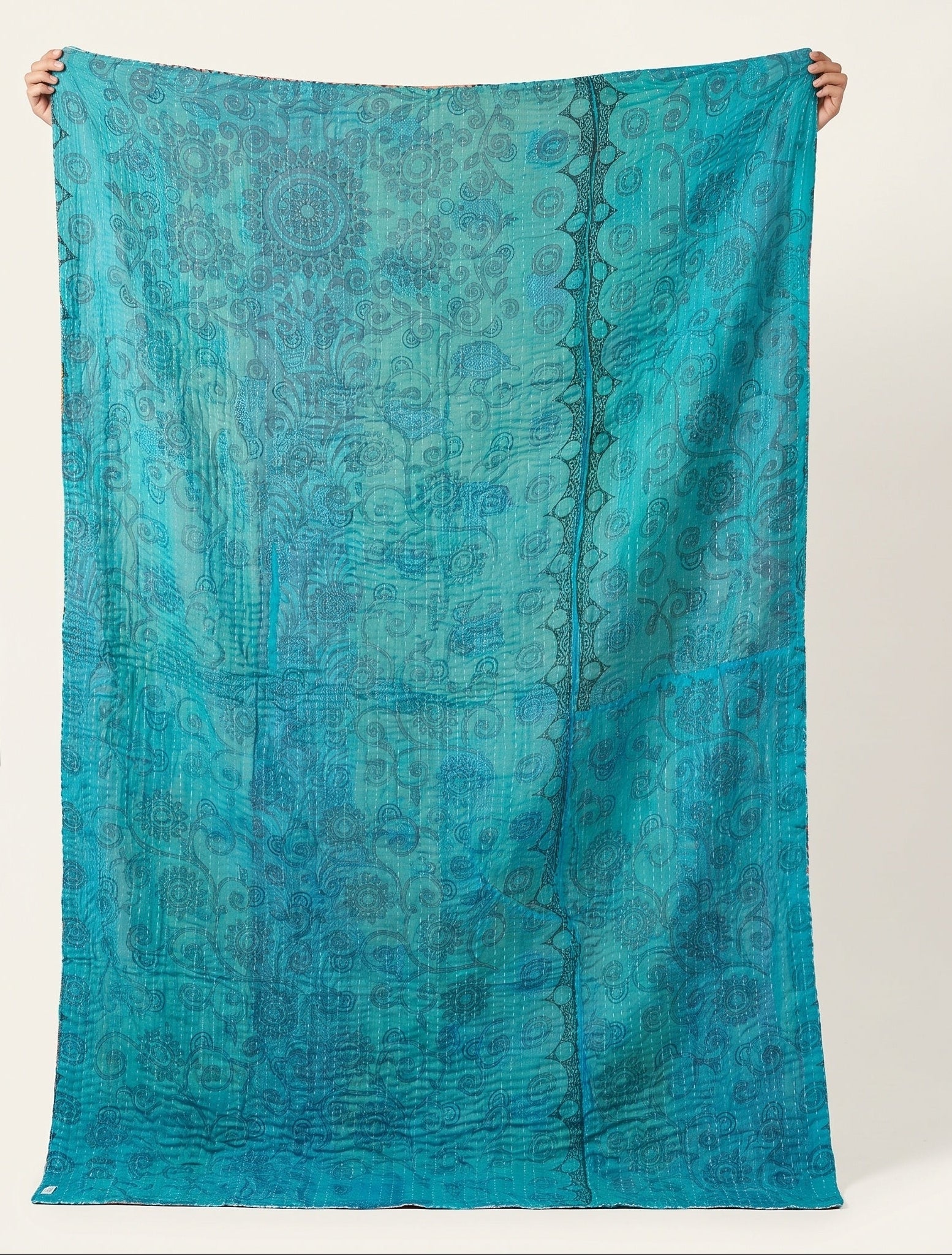 Jeté en coton kantha vintage Desert Stone