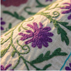 River Pebble Hand-Embroidered Cotton Throw