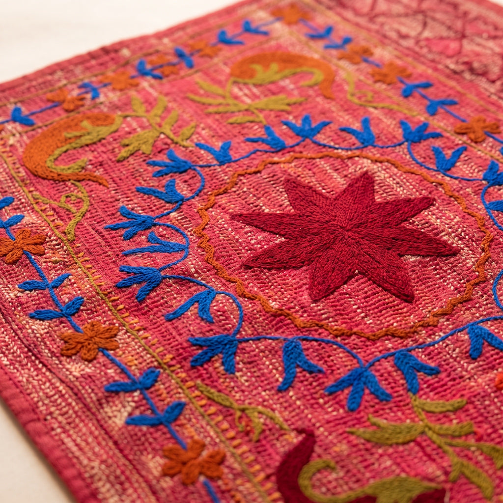 Maple Grove Exclusive Hand Embroidered Suzani Kantha Runner