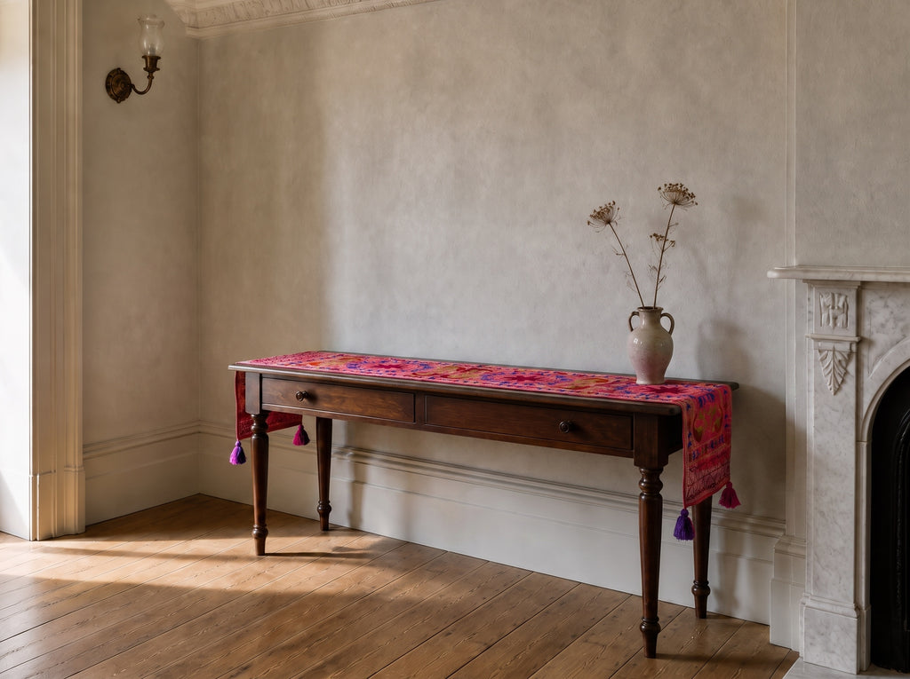 Maple Grove Exclusive Hand Embroidered Suzani Kantha Runner