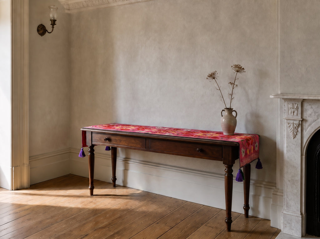 Juniper Trail Exclusive Hand Embroidered Suzani Kantha Runner