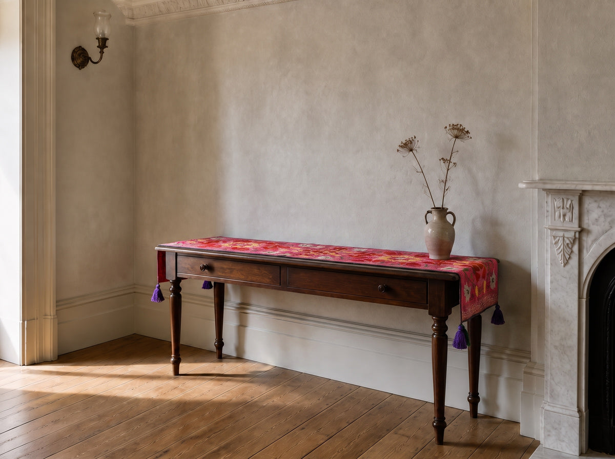Juniper Trail Exclusive Hand Embroidered Suzani Kantha Runner
