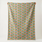 Verdant Fern Cotton Reversible Kantha Throw