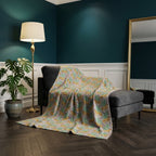 Verdant Fern Cotton Reversible Kantha Throw
