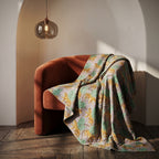 Verdant Fern Cotton Reversible Kantha Throw