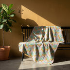 Verdant Fern Cotton Reversible Kantha Throw