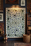 Rustling Reed Hand-Embroidered Cotton Suzani Throw