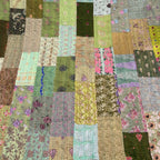 Saffron Glow Handmade Patola King Kantha Bedspread