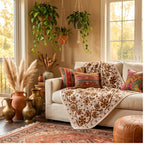 Trailing Thorn Hand-Embroidered Cotton Suzani Throw