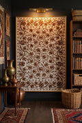 Trailing Thorn Hand-Embroidered Cotton Suzani Throw