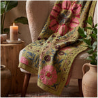 Amber Haze Luxury Vintage Suzani Kantha Throw